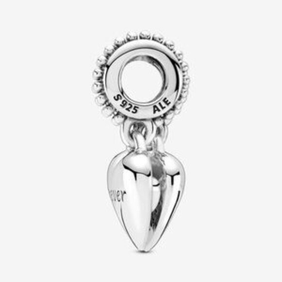 Pandora Aunt & Niece Split Heart Dangle Charm - Picture 2 of 4